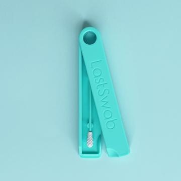 Lastswab -- Cure-oreille réutilisable avec étui - turquoise