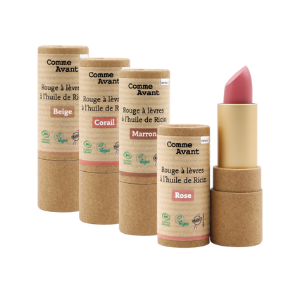 Rouge à lèvres à l'huile de ricin (corail) - 2