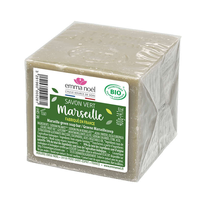 Emma Noël -- Savon vert marseille bio - 400 g